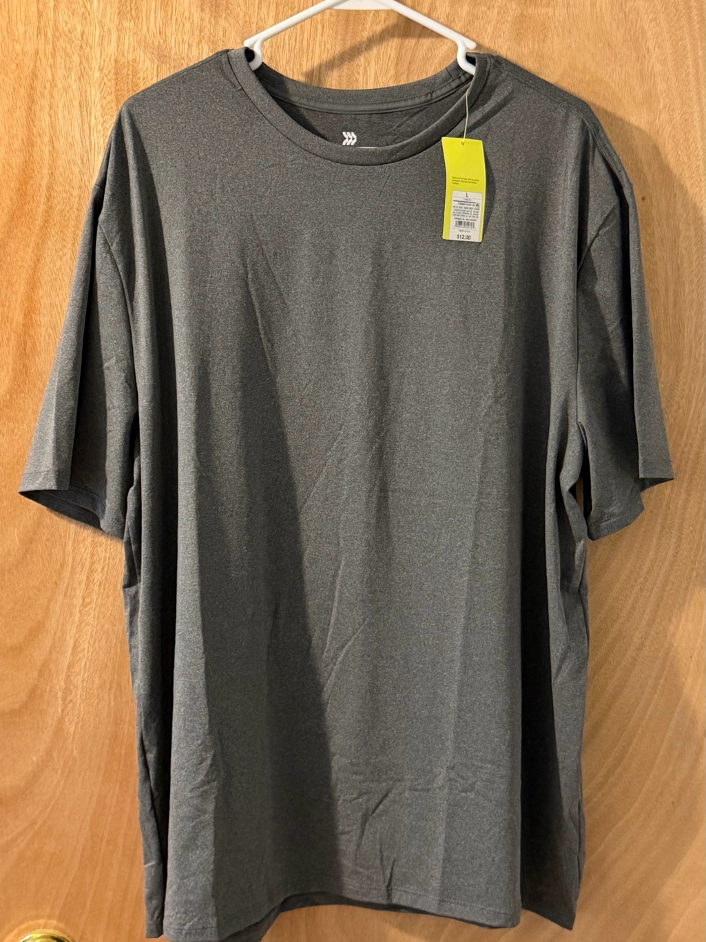 All In Motion Men's Short Sleeve Crew Tee - Dark Gray Size Large Nwt